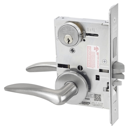 Corbin Russwin Apartment or Dormitory Mortise Lock, DS Lever, A Rose, Satin Chrome ML2067 DSA 626 LH